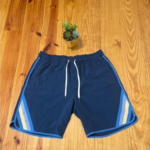 FAIR HARBOR The Anchor Navy Blue Swim Trunks Board Shorts Men’s SIZE LRG